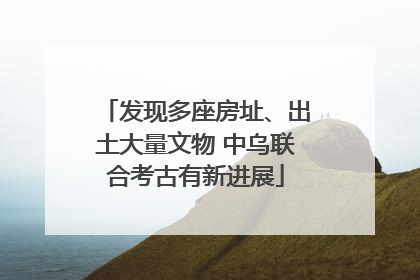 发现多座房址、出土大量文物 中乌联合考古有新进展