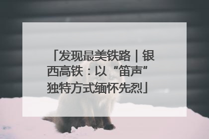 发现最美铁路｜银西高铁：以“笛声”独特方式缅怀先烈