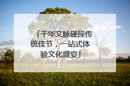 千年文脉碰撞传统佳节，一站式体验文化盛宴