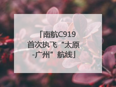 南航C919首次执飞“太原-广州”航线