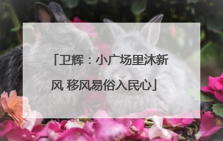 卫辉：小广场里沐新风 移风易俗入民心