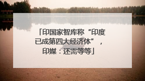 印国家智库称“印度已成第四大经济体”，印媒：还需等等