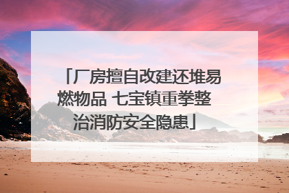 厂房擅自改建还堆易燃物品 七宝镇重拳整治消防安全隐患