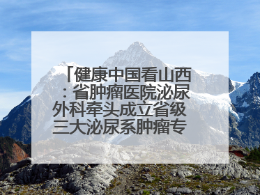 健康中国看山西：省肿瘤医院泌尿外科牵头成立省级三大泌尿系肿瘤专家委员会