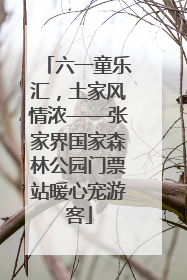 六一童乐汇，土家风情浓——张家界国家森林公园门票站暖心宠游客