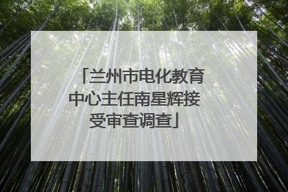 兰州市电化教育中心主任南星辉接受审查调查