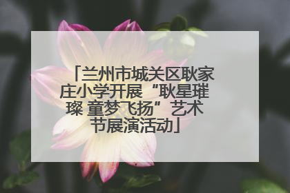 兰州市城关区耿家庄小学开展“耿星璀璨 童梦飞扬”艺术节展演活动