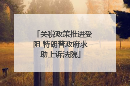 关税政策推进受阻 特朗普政府求助上诉法院