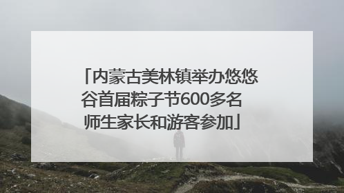 内蒙古美林镇举办悠悠谷首届粽子节600多名师生家长和游客参加