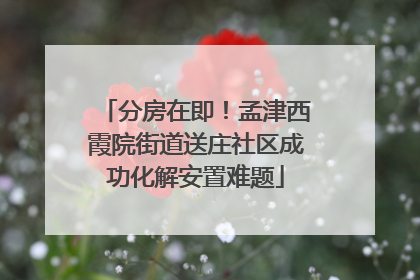 分房在即！孟津西霞院街道送庄社区成功化解安置难题