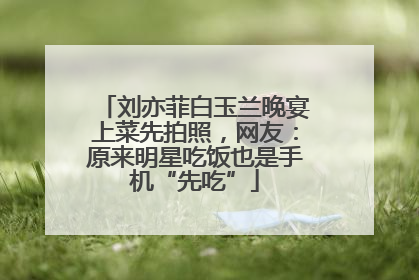 刘亦菲白玉兰晚宴上菜先拍照，网友：原来明星吃饭也是手机“先吃”