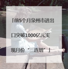 前5个月泉州市进出口突破1000亿元实现月份“三连增”