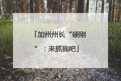 加州州长“硬刚”：来抓我吧