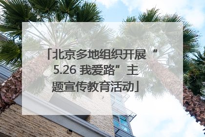 北京多地组织开展“5.26 我爱路”主题宣传教育活动
