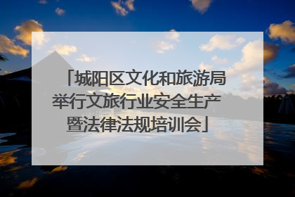 城阳区文化和旅游局举行文旅行业安全生产暨法律法规培训会