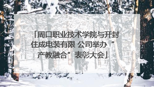 周口职业技术学院与开封住成电装有限 公司举办“产教融合”表彰大会