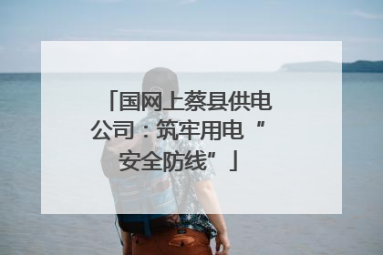 国网上蔡县供电公司：筑牢用电“安全防线”