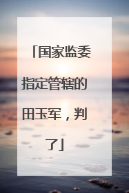 国家监委指定管辖的田玉军，判了