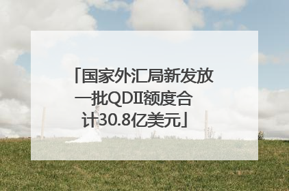 国家外汇局新发放一批QDII额度合计30.8亿美元
