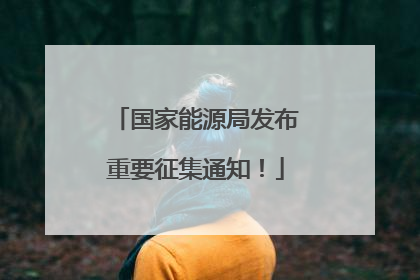 国家能源局发布重要征集通知！