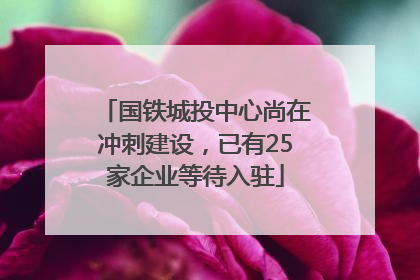 国铁城投中心尚在冲刺建设，已有25家企业等待入驻