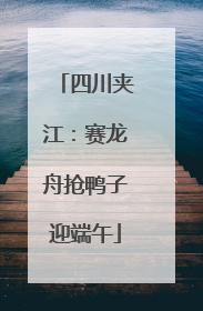 四川夹江：赛龙舟抢鸭子迎端午