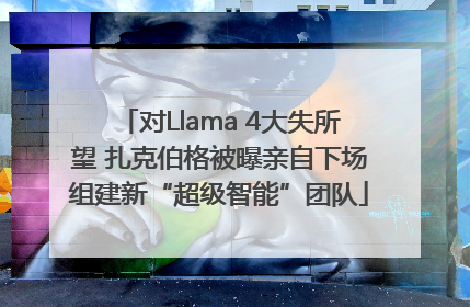对Llama 4大失所望 扎克伯格被曝亲自下场组建新“超级智能”团队