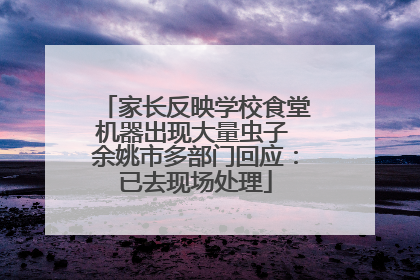 家长反映学校食堂机器出现大量虫子 余姚市多部门回应：已去现场处理
