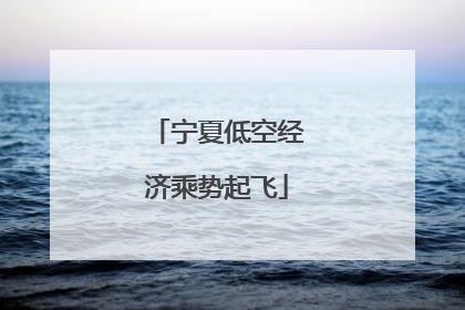 宁夏低空经济乘势起飞