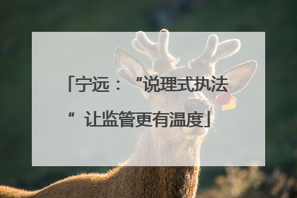 宁远：“说理式执法”让监管更有温度