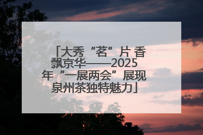 大秀“茗”片 香飘京华——2025年“一展两会”展现泉州茶独特魅力