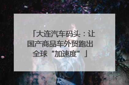 大连汽车码头：让国产商品车外贸跑出全球“加速度”
