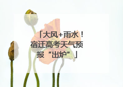 大风+雨水！宿迁高考天气预报“出炉”