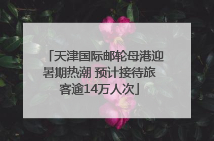 天津国际邮轮母港迎暑期热潮 预计接待旅客逾14万人次