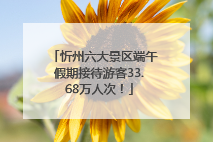 忻州六大景区端午假期接待游客33.68万人次！