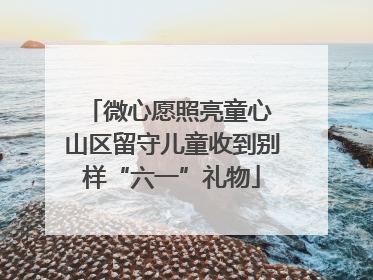 微心愿照亮童心 山区留守儿童收到别样“六一”礼物