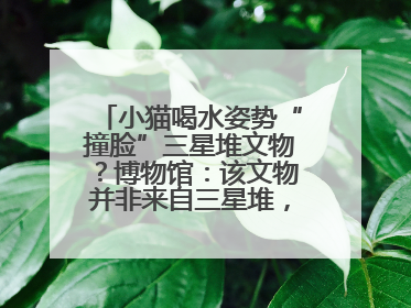 小猫喝水姿势“撞脸”三星堆文物？博物馆：该文物并非来自三星堆，有可能是它