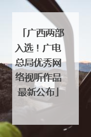 广西两部入选！广电总局优秀网络视听作品最新公布