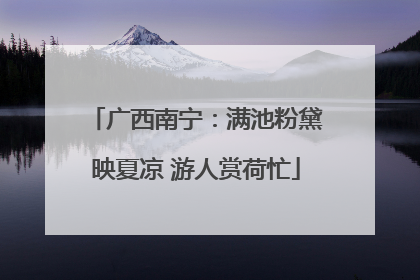 广西南宁：满池粉黛映夏凉 游人赏荷忙