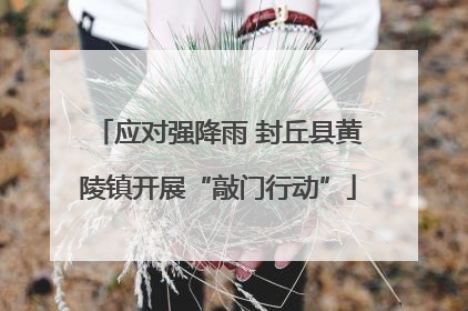 应对强降雨 封丘县黄陵镇开展“敲门行动”