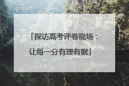 探访高考评卷现场：让每一分有理有据