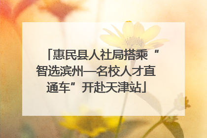 惠民县人社局搭乘“智选滨州—名校人才直通车”开赴天津站