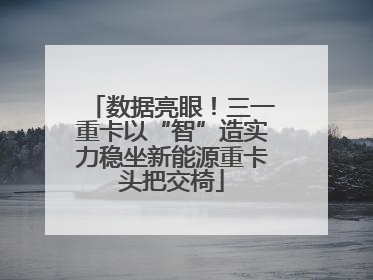 数据亮眼！三一重卡以“智”造实力稳坐新能源重卡头把交椅