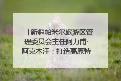 新疆帕米尔旅游区管理委员会主任阿力甫·阿克木汗：打造高原特色文旅品牌 推动县域旅游高质量发展｜第七届全国县域旅游研究成果发布系列活动