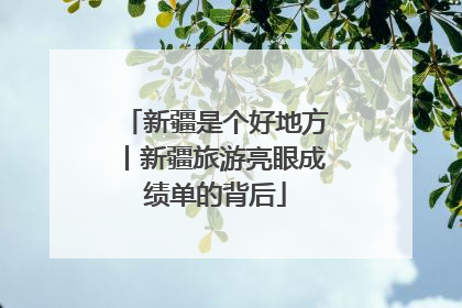 新疆是个好地方丨新疆旅游亮眼成绩单的背后