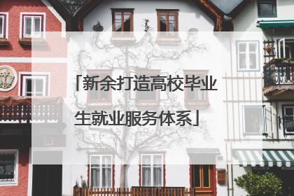 新余打造高校毕业生就业服务体系