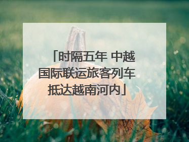 时隔五年 中越国际联运旅客列车抵达越南河内