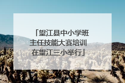 望江县中小学班主任技能大赛培训在望江三小举行