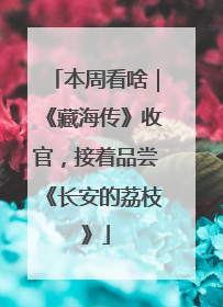 本周看啥｜《藏海传》收官，接着品尝《长安的荔枝》