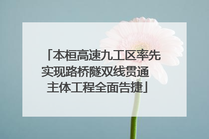 本桓高速九工区率先实现路桥隧双线贯通 主体工程全面告捷